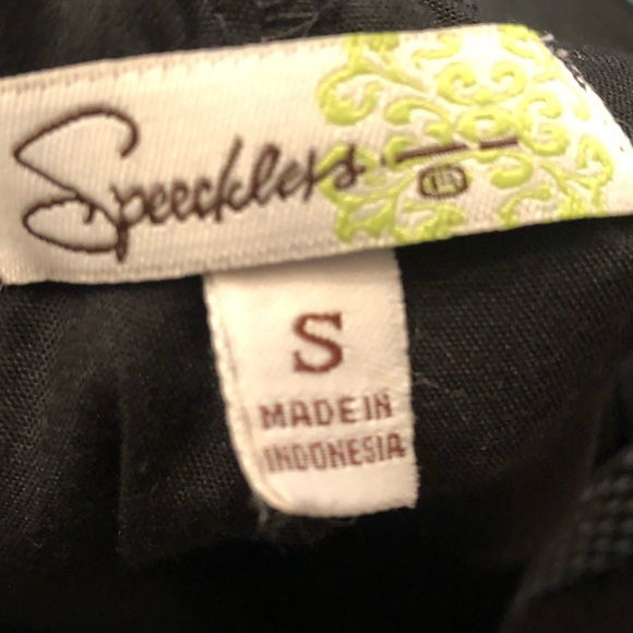 Speechless Black Embroidered Skirt with Polka Dot waistband Small - Picture 4 of 7